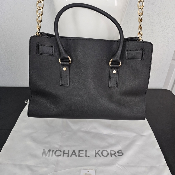 Michael Kors Black Hampton Leather Handbag